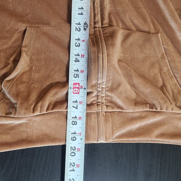 PINK Victorias Secret Velour Track Suit Jacket NEW Size XL Y2K Style Taupe - Picture 7 of 7